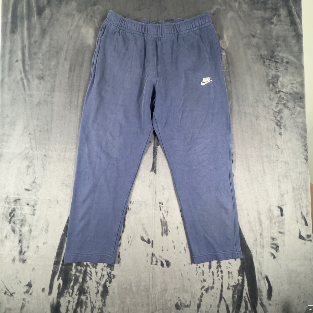 Nike Sweatpants Mens XL Blue Fleece Straight Leg Joggers 4998